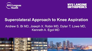 Superolateral Approach to Knee Aspiration [upl. by Nyrrat386]