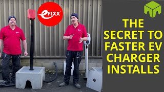 The Secret of FASTER commercial EV charge point installation  EVBLOCKS pedestal base [upl. by Halverson933]