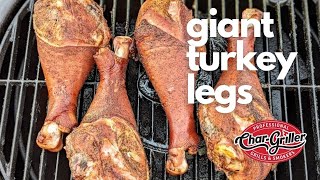 Giant Smoked Turkey Legs on the CharGriller AKORN AutoKamado [upl. by Gwenni64]