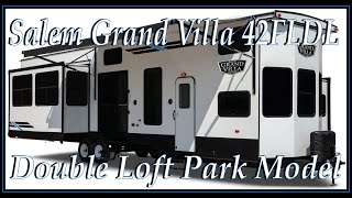 3 Bedroom 2 Story Salem Grand Villa 42FLDL Tiny Home style Trailer  Couchs RV Nation RV Review Tour [upl. by Fita]