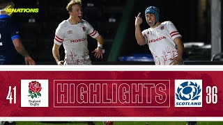 Six Nations U20 Highlights  England v Scotland [upl. by Ddet266]