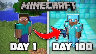 I Survived 100 Days In Old Minecraft And Heres What Happened [upl. by Ahsinrat]