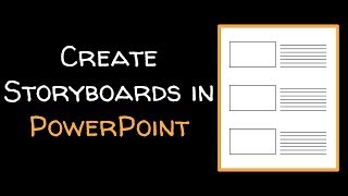 Create a storyboard template in PowerPoint [upl. by Ynaffit]