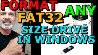 Format ANY size drive FAT32 Fat 32 File System In Windows How To [upl. by Beverley]