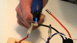 How to solder a bullet connector with a torch or lighter [upl. by Ashli]