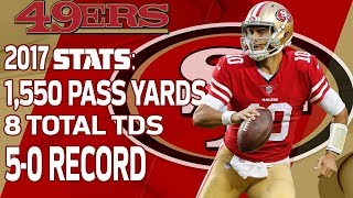 Jimmy Garoppolos 2017 Season Highlights that Got Him PAID💰💰  NFL Highlights [upl. by Krista871]