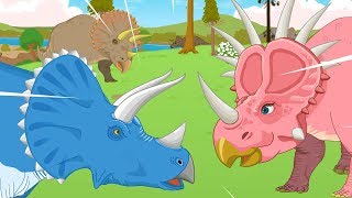 Ceratopsia Special Horned Dinosaurs Compilation  Triceratops  More ★ Geni Dino World [upl. by Avot]