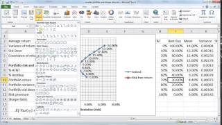 capital market line and sharpe ratio in excel [upl. by Pelson]