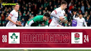 Six Nations U20 Highlights  Ireland v England [upl. by Laaspere]