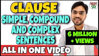 Simple Compound and Complex Sentences  English Grammar Lessons  Clauses in English Grammar [upl. by Louie]