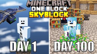 I Spent 100 Days In One Block Minecraft And Heres What Happened [upl. by Yeclek]