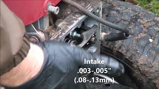 Single Cylinder Briggs and Stratton OHV VALVE ADJUSTMENT Procedure and Specs [upl. by Giavani]