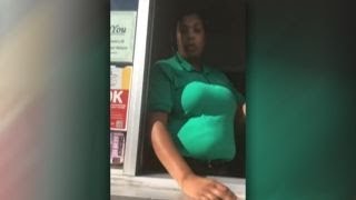 Warning graphic content McDonalds worker harasses patron [upl. by Saxela]