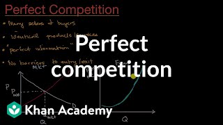 Perfect competition  Microeconomics  Khan Academy [upl. by Zelle]