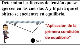 Aplicación de la primera condición de equilibrio [upl. by Nanine870]