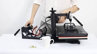 how to use 5 In 1 Digital Heat Press Machine [upl. by Cand]