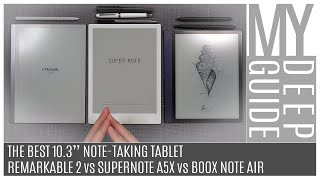 The Best 103quot EInk Tablet Remarkable 2 vs Boox Note Air vs Supernote A5X [upl. by Gurney929]