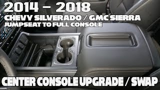 2014  2018 CHEVY SILVERADO  GMC SIERRA  Center Console Upgrade  SWAP from jumpseat [upl. by Noyek]