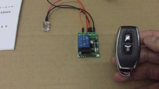 How to use 1 Channel DC12V Remote Control Switch with 2 button remote control [upl. by Maye]