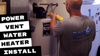 Bradford Power Vent Water Heater Install [upl. by Yssep]