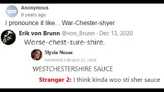 How the Internet pronounces quotWorcestershire saucequot [upl. by Philipps]