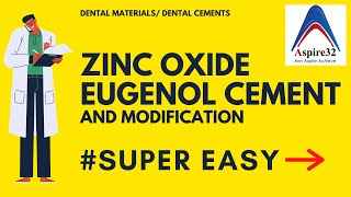 ZINC OXIDE EUGENOL CEMENT  DENTAL CEMENTS  SUPER EASY [upl. by Anniala]