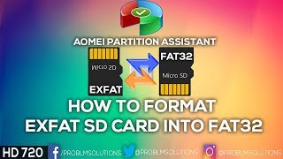 How to format exFAT 64GB SD card into FAT32 in Windows 10 [upl. by Lehsar]