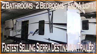 Two Full Bath Two Bedroom 2023 Sierra 400BH Destination Trailer by Forestriver at Couchs RV Nation [upl. by Nyahs366]