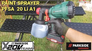 Parkside Cordless Paint Sprayer striekacia pištoľ PFSA 20 Li A1 X20V TEAM [upl. by Isia]