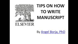 HOW TO WRITE ELSEVIER RESEARCH MANUSCRIPT [upl. by Araed]