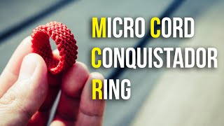 Make A Micro Cord Conquistador Paracord Ring  DIY Macrame Ring Tutorial [upl. by Oinotnaocram]