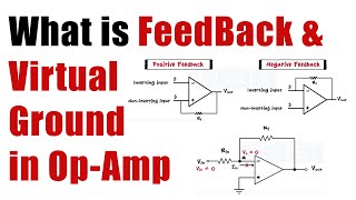 OpAmp  POSITIVE amp NEGATIVE Feedback  Virtual Ground [upl. by Carver]