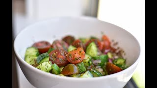 Salad Shirazi  Persian Food  Cucumber Mint Tomato Salad [upl. by Orva635]