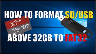 How To Format USBSD Card Above 32GB to FAT32 in Windows [upl. by Accebber538]