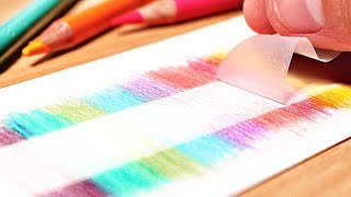 12 GENIUS DRAWING HACKS FOR COLORED PENCILS [upl. by Winzler]