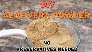 DIY Aloe Vera Powder From Fresh Aloe Vera Plant  No Preservatives Needed [upl. by Kai]