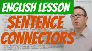 English lesson  Sentence connectors  conectores en inglés [upl. by Thoma]