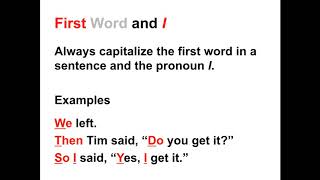 Capitalization Lesson  When to Capitalize in the English Language [upl. by Idnis]