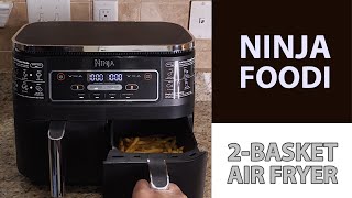 Ninja Foodi 2Basket Air Fryer wDualZone Technology First Look amp First Cook [upl. by Limaa]