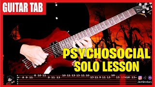 Slipknot  Psychosocial【 GUITAR SOLO LESSON 】 [upl. by Mohorva]