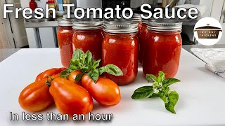 How to make Tomato Sauce from tomatoes  Quick Italian Tomato Passata Sauce [upl. by Burl]