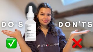 HOW TO PROPERLY USE THE ORDINARY NIACINAMIDE SERUM  Dos and Donts [upl. by Narayan]