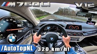 BMW 7 Series M760Li 320kmh AUTOBAHN POV Acceleration amp TOP SPEED by AutoTopNL [upl. by Yellas]