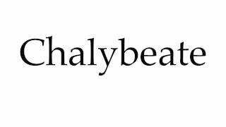 How to Pronounce Chalybeate [upl. by Toiboid]