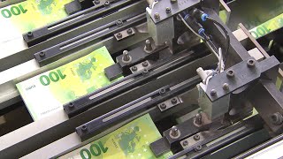 How euro banknotes are produced [upl. by Ahsaercal255]