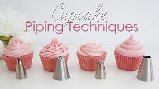 Cupcake Piping Techniques Tutorial [upl. by Fulvi]