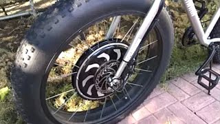 Golden Motor Electric FatBike Front Complete Front Wheel Build [upl. by Tenahs]