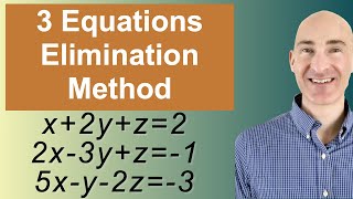 Solving Systems of 3 Equations Elimination [upl. by Hernandez]