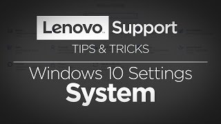 Tips amp Tricks  Windows 10 Settings System [upl. by Alliuqaj322]