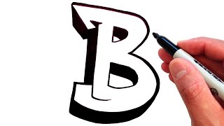 How to Draw the Letter B in Graffiti Style  EASY [upl. by Alanson]